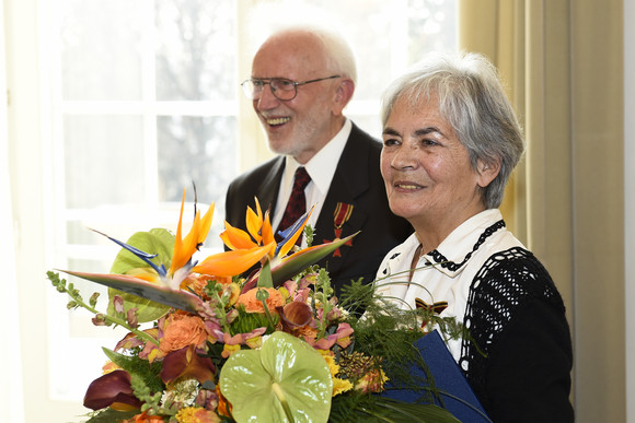 Auszeichnung Verdienstkreuz für Ilse und Albert Bäumer Albert Bäumer (l.) und Ilse Bäumer (r.)