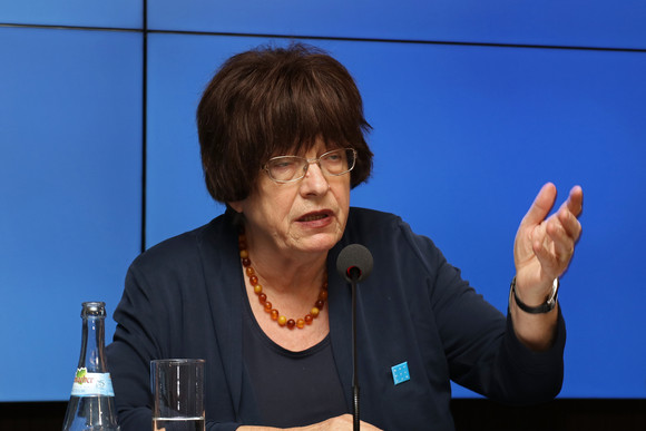 Pressekonferenz Beteiligung fördert Integration Staatsrätin Gisela Erler