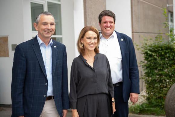 Petra Olschowski, Michael Joukov an der Universität Ulm