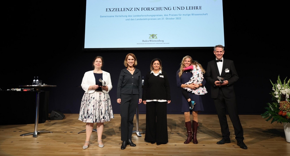 Die Preisträgerinnen und Preisträger des Landesforschungspreises und des Preises für mutige Wissenschaft 2022