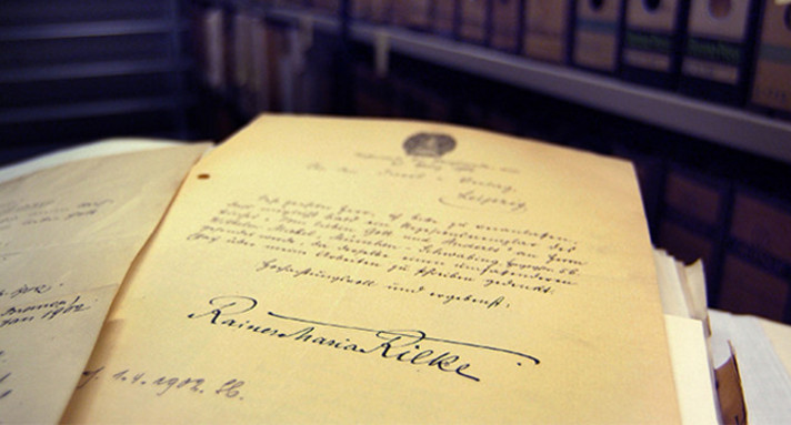 Rilke-Manuskript, Foto: DLA Marbach, Chris Korner