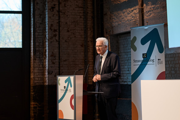 Ministerpräsident Winfried Kretschmann bei seiner Rede