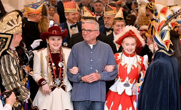 Fastnacht Empfang für Karnevals- und Fasnachtsvereine Innenminister Thomas Strobl (Mitte) beim Empfang für die Karnevals- und Fasnachtsvereine des Landes