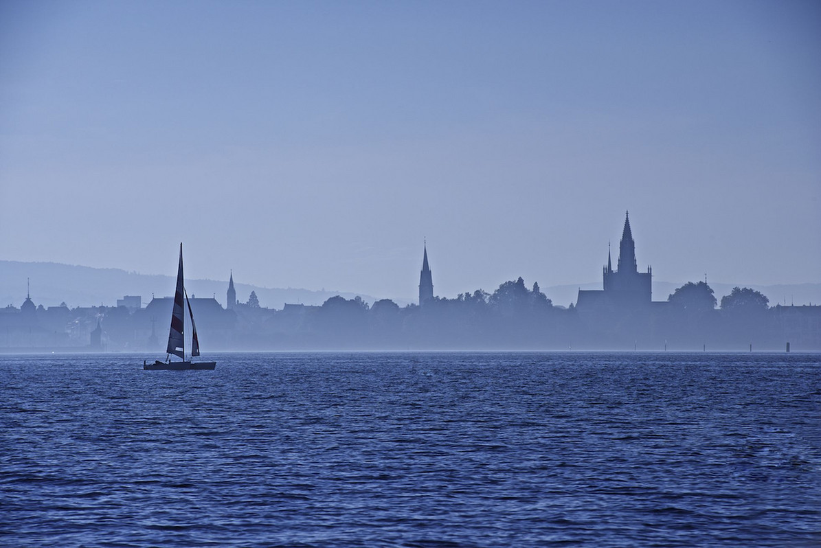 Seegelboot Siluette