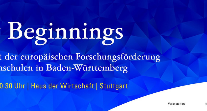 Hochschulen und Forschung New Beginnings - Stand und Zukunft der Europäischen Forschungsförderung