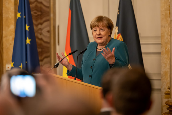 Bundeskanzlerin a. D. Dr. Angela Merkel bei ihrer Ansprache