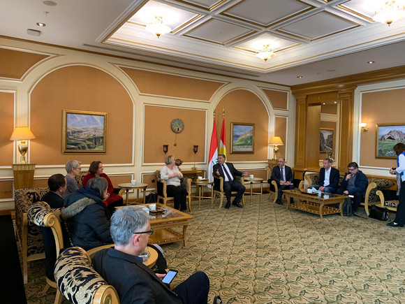 Kultur Delegationsreise in die Region Kurdistan-Irak Empfang der Delegation durch den kurdischen Wissenschaftsminister