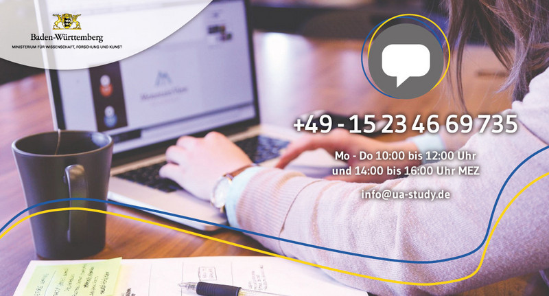 Symbolbild Studium mit Hotline Kontaktstelle Ukraine