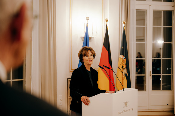 Dr. Nicola Leibinger-Kammüller bei ihrer Dankesrede