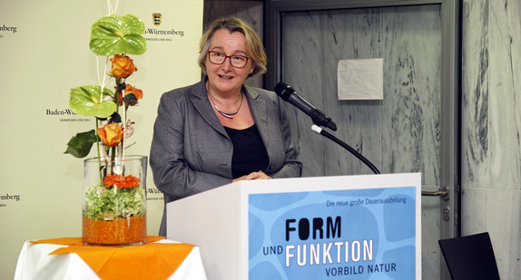 Ministerin Theresia Bauer bei der Eröffnung der neuen Räumlichkeiten, Foto: Griener/SMNK